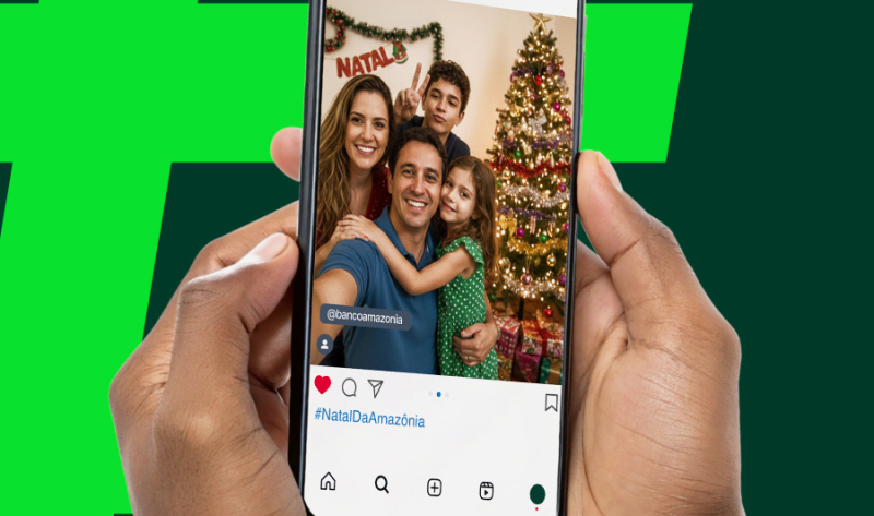 Ação #NatalDaAmazônia: seu desejo para 2026 pode brilhar no painel do Banco da Amazônia